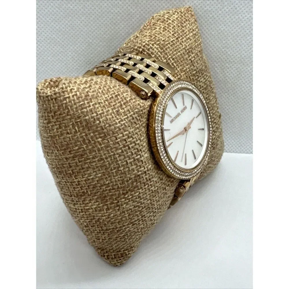 Michael Kors Darci MK3220 Womens Rose Gold Analog Dial Quartz Wrist Watch JNA409